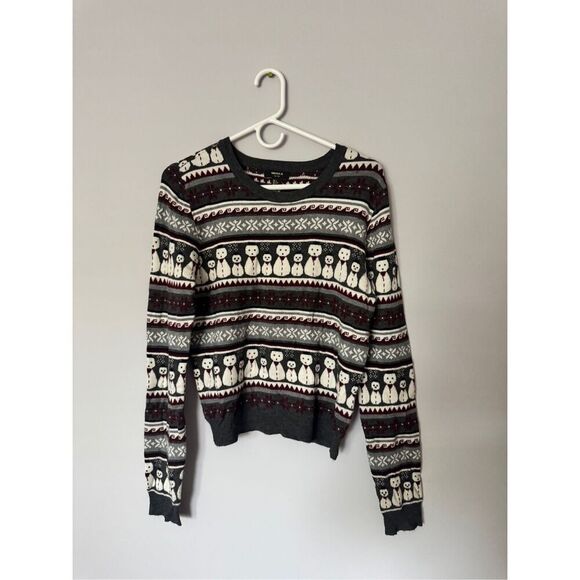 Forever 21 snowman Christmas sweater size large - Picture 1 of 3